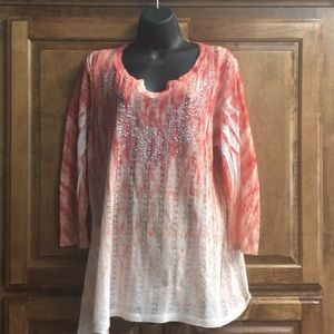 Cute top! Orange with bling!!